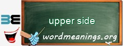 WordMeaning blackboard for upper side